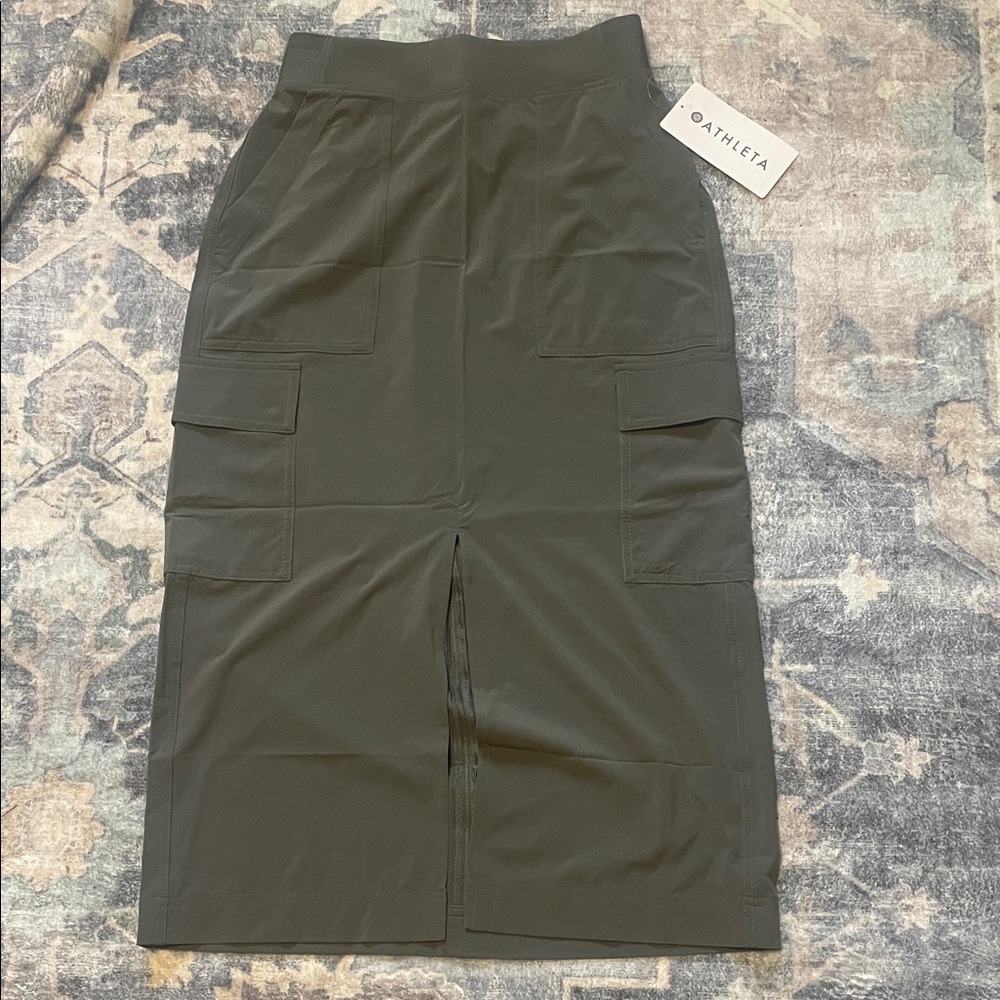 Athleta Women's Olive Green Pencil Skirt - Picture 1 of 9
